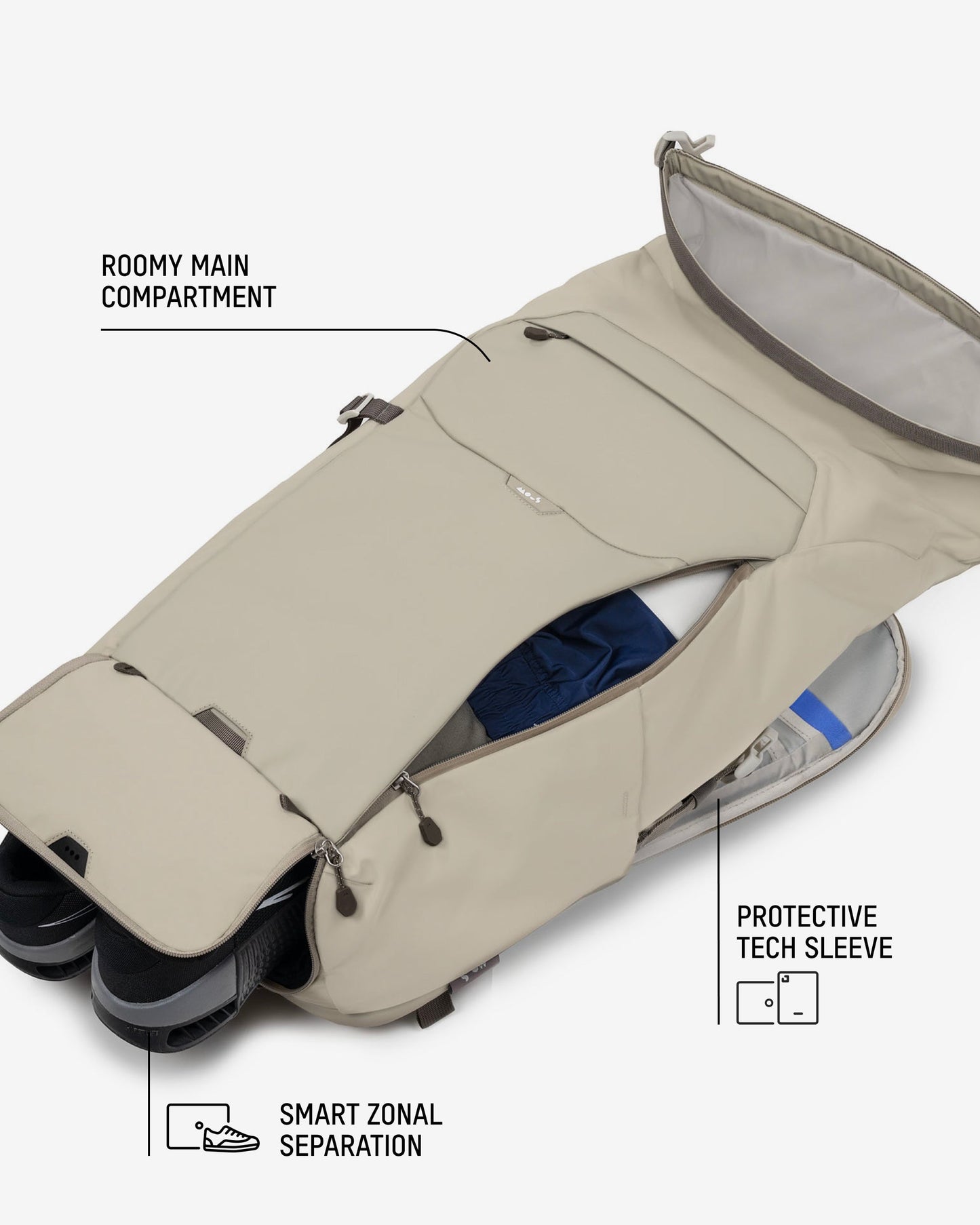 Stone Protective Roll Top - Optimal Backpack
