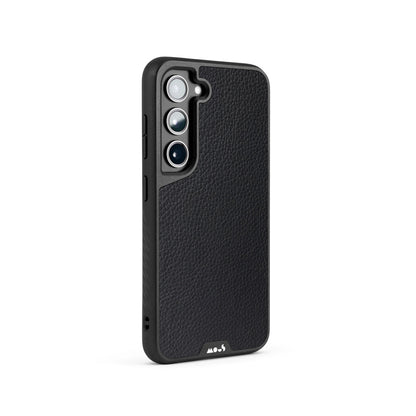 Black Leather Protective Phone Case - Limitless