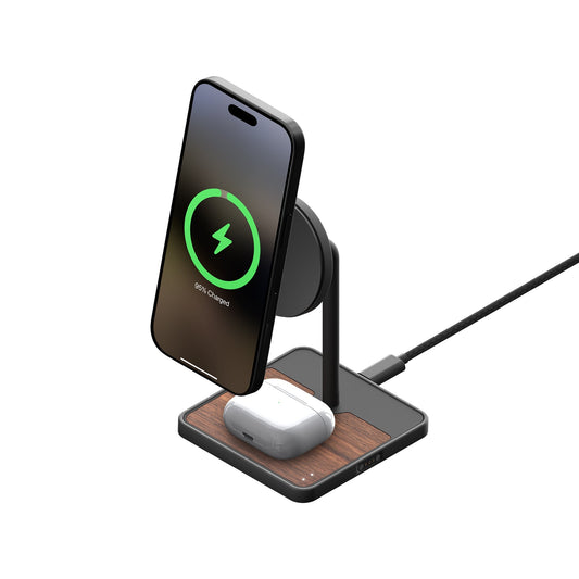 Wireless Charging Stand - Walnut