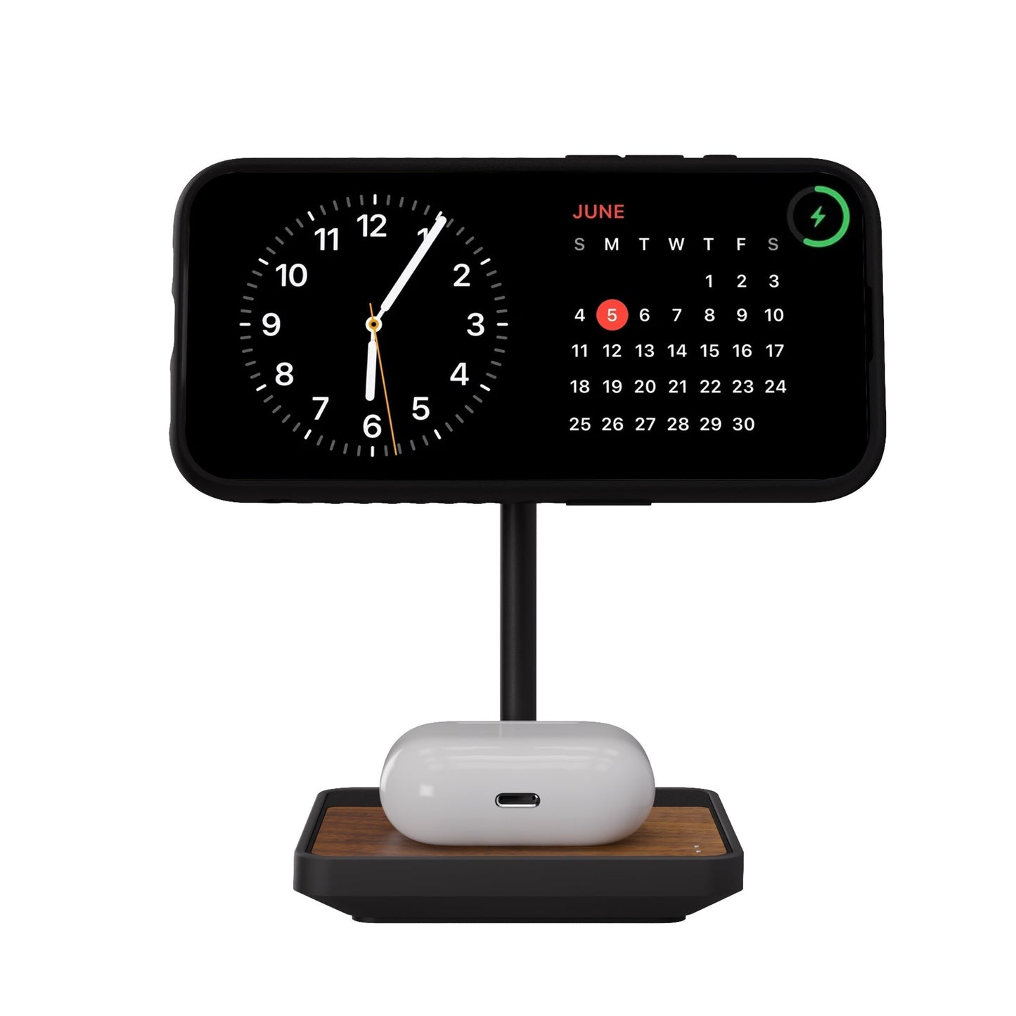 Wireless Charging Stand - Walnut