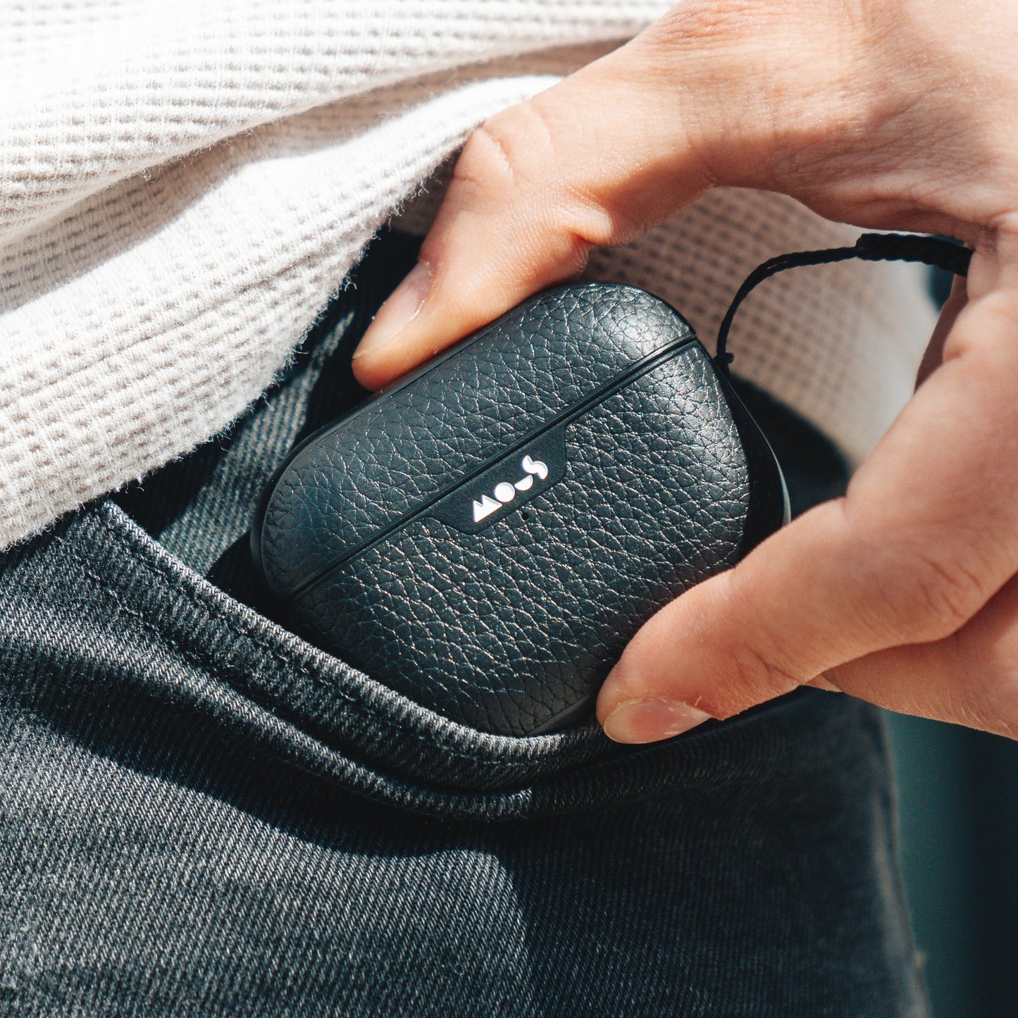 Black Leather AirPods Pro Case
