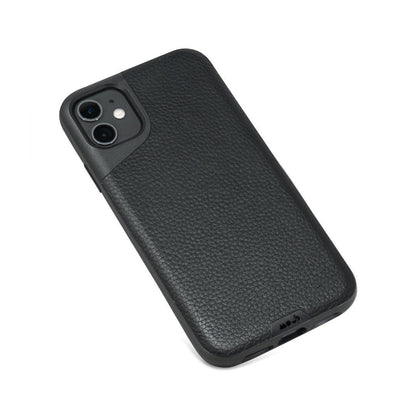 Black Leather Phone Case - Contour