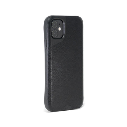 Black Leather Phone Case - Contour