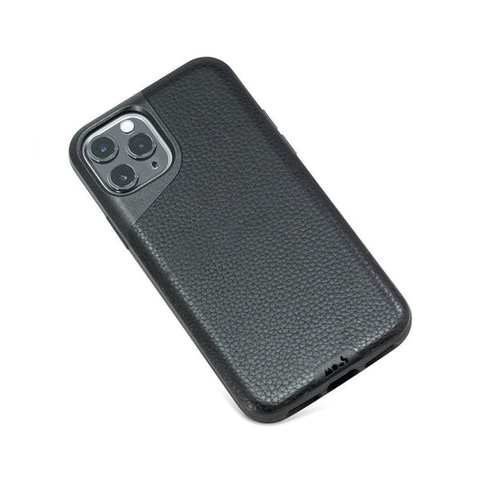 Black Leather Phone Case - Contour