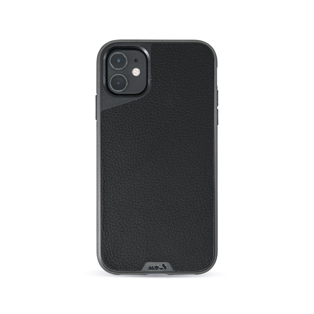 Black Leather Protective Phone Case - Limitless