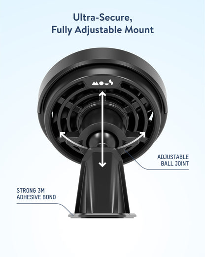 Adhesive Wireless Charging Car Mount - With Qi2