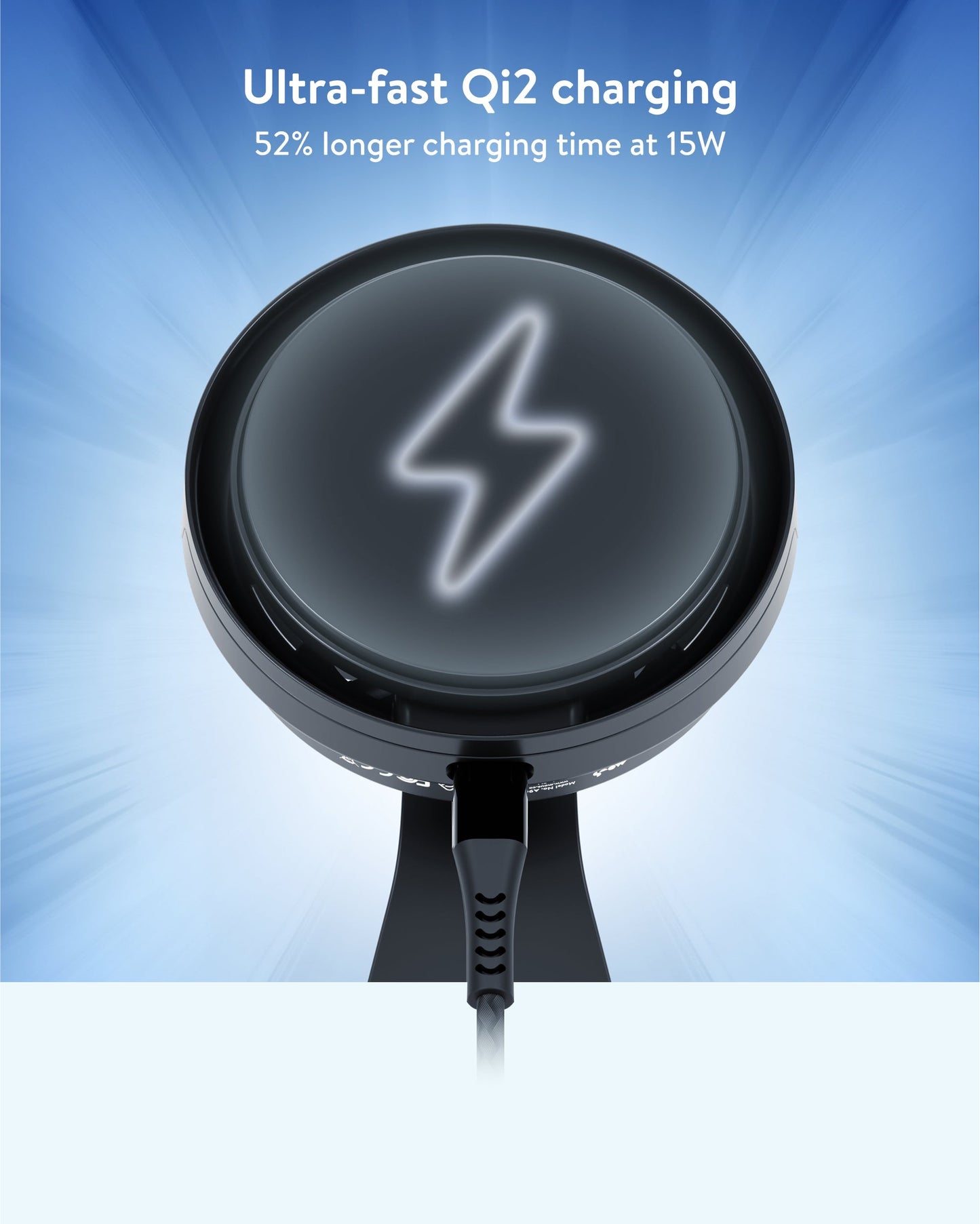 Wireless Charging Car Vent Clip - With Qi2