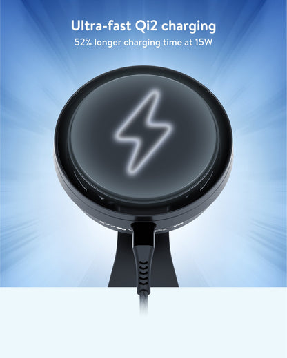 Wireless Charging Car Vent Clip - With Qi2