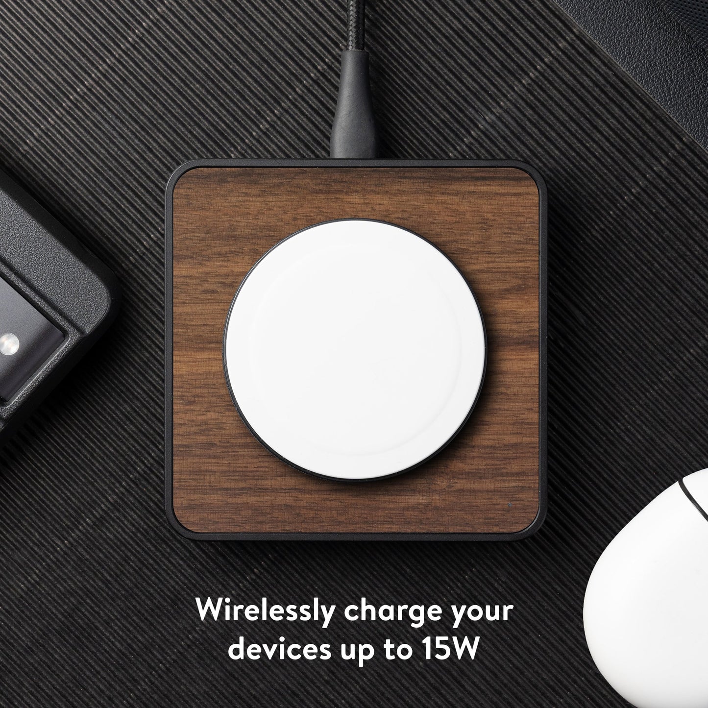 Walnut Wireless Charging Pad