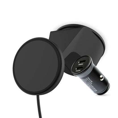 Wireless Charging Suction Mount With Car Adaptor
