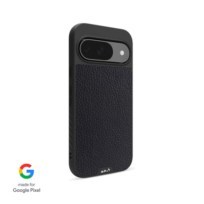 Black Leather Protective Phone Case - Limitless
