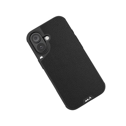 Black Leather Protective Phone Case with Camera Control Button - Limitless