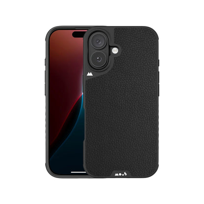Black Leather Protective Phone Case - Limitless