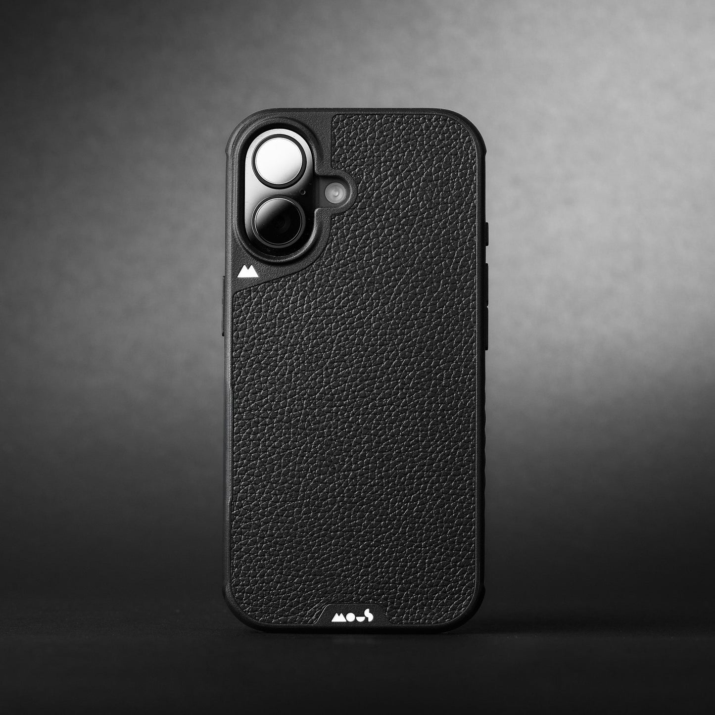 Black Leather Protective Phone Case with Camera Control Button - Limitless