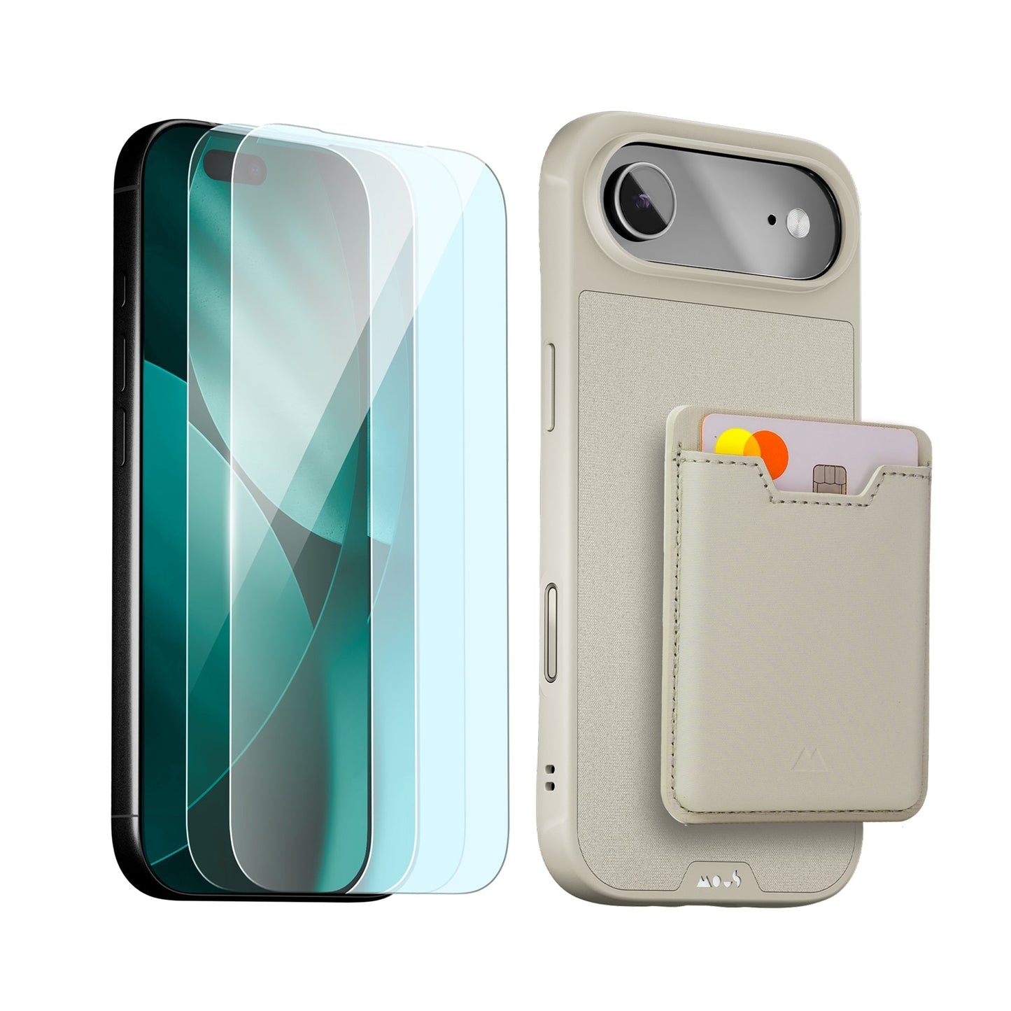 Stone Protective Case, Screen Protector and Card Wallet - Apple Starter Kit