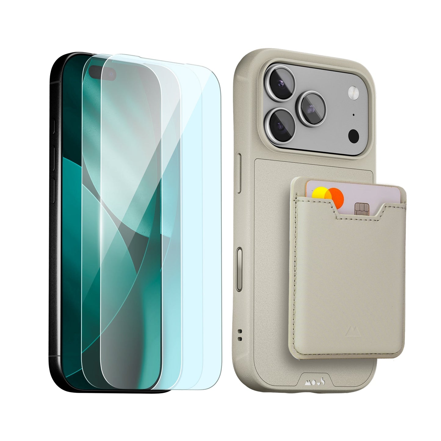Stone Protective Case, Screen Protector and Card Wallet - Apple Starter Kit