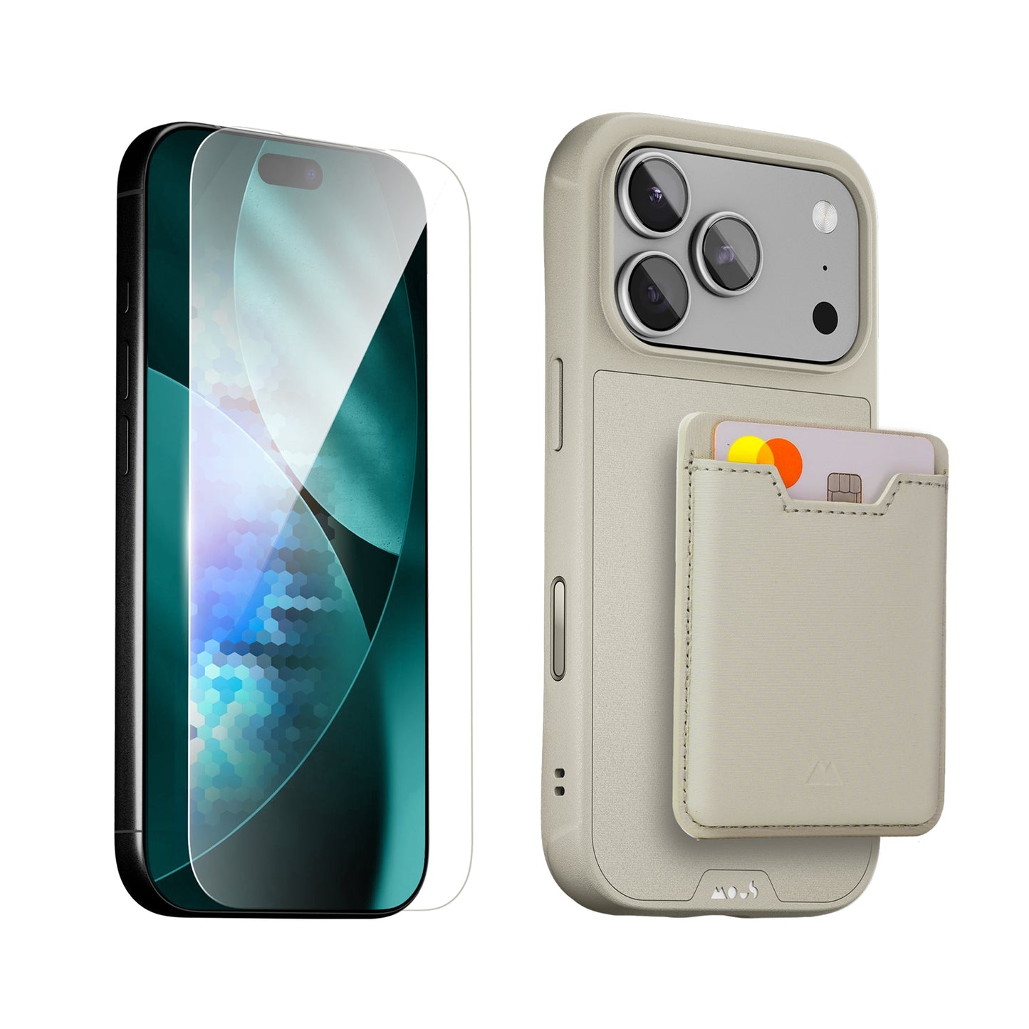 Stone Protective Case, Screen Protector and Card Wallet - Apple Starter Kit