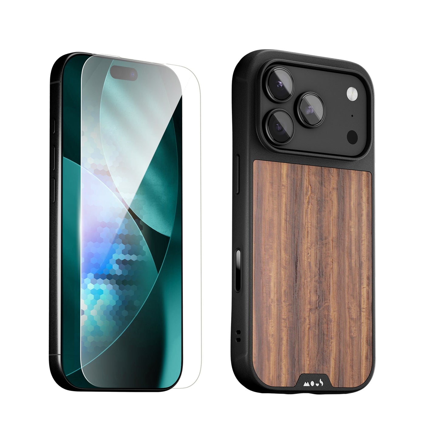 Walnut Protective Case and Screen Protector - Apple Essentials Kit