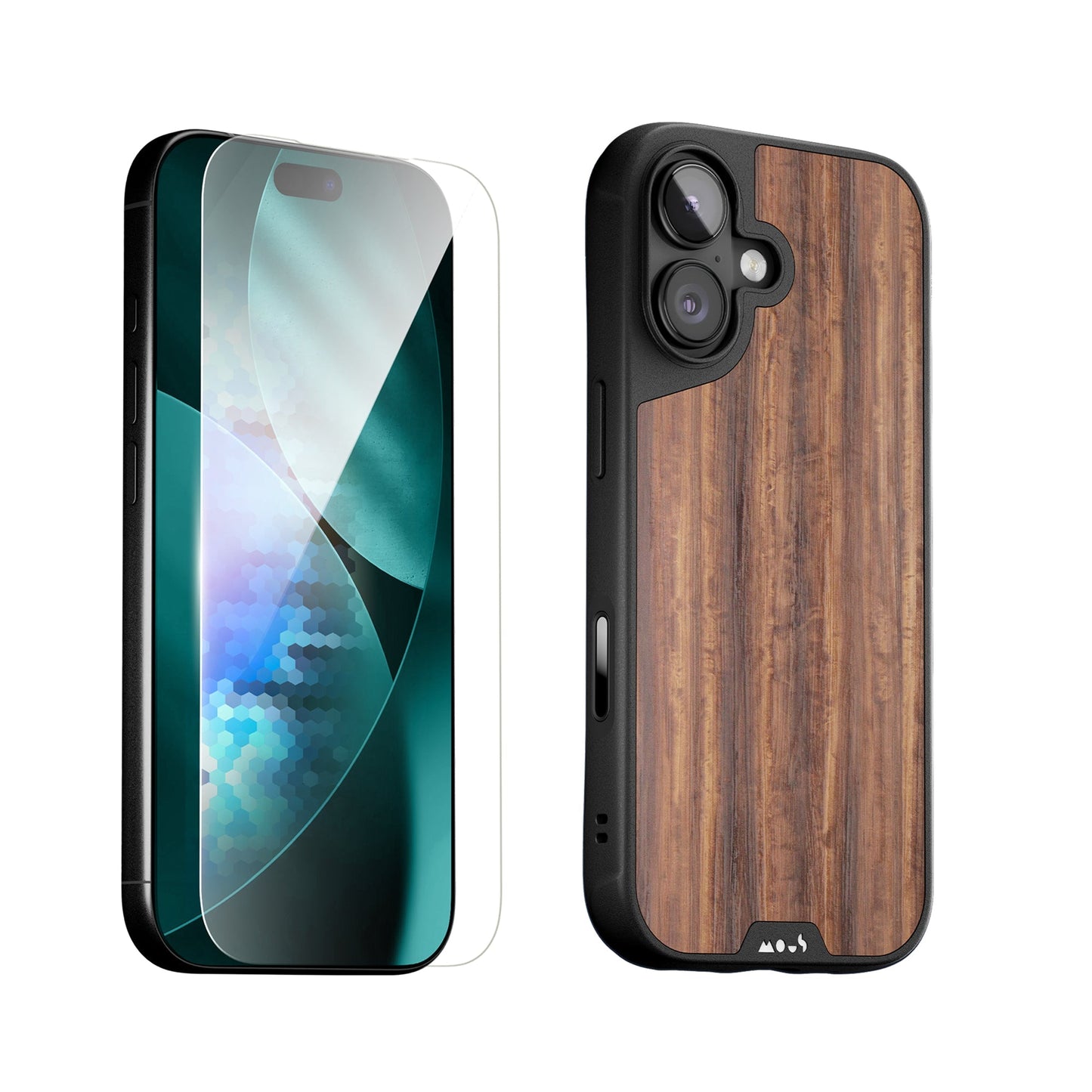Walnut Protective Case and Screen Protector - Apple Essentials Kit
