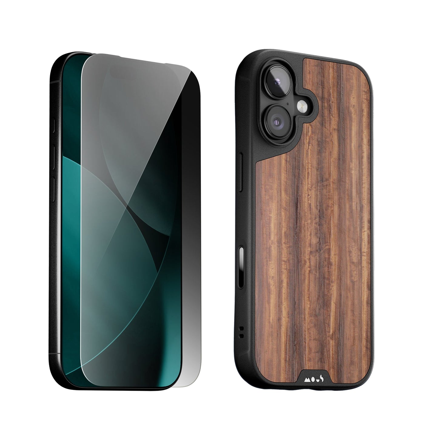 Walnut Protective Case and Screen Protector - Apple Essentials Kit