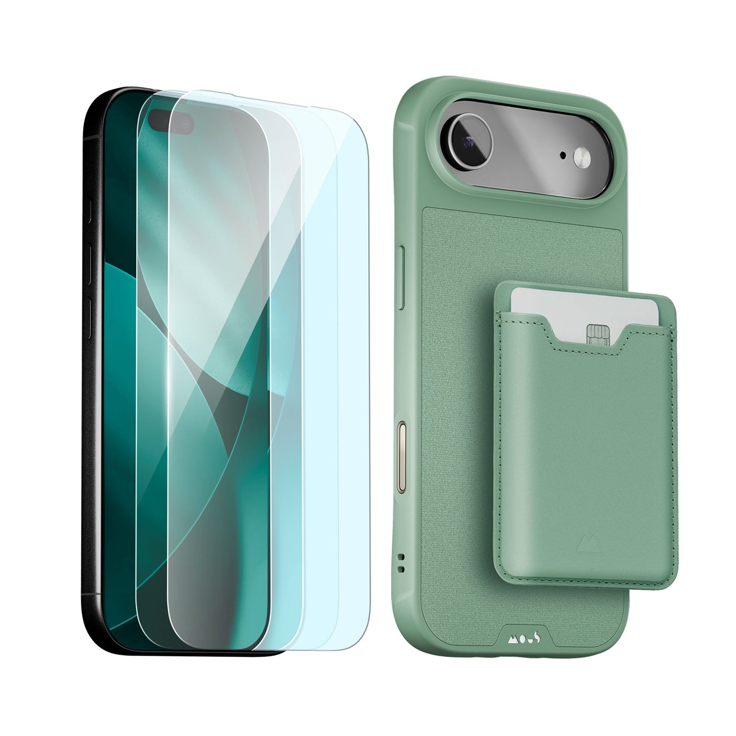 Sage Protective Case, Screen Protector and Card Wallet - Apple Starter Kit