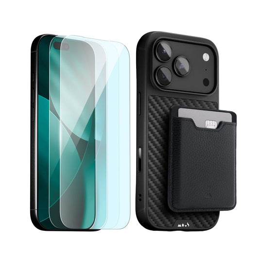 Aramid Fibre Protective Case, Screen Protector and Card Wallet - Apple Starter Kit