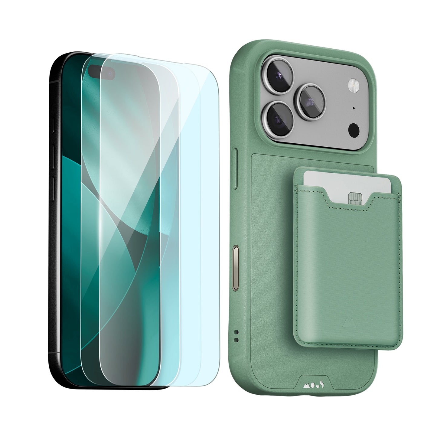 Sage Protective Case, Screen Protector and Card Wallet - Apple Starter Kit