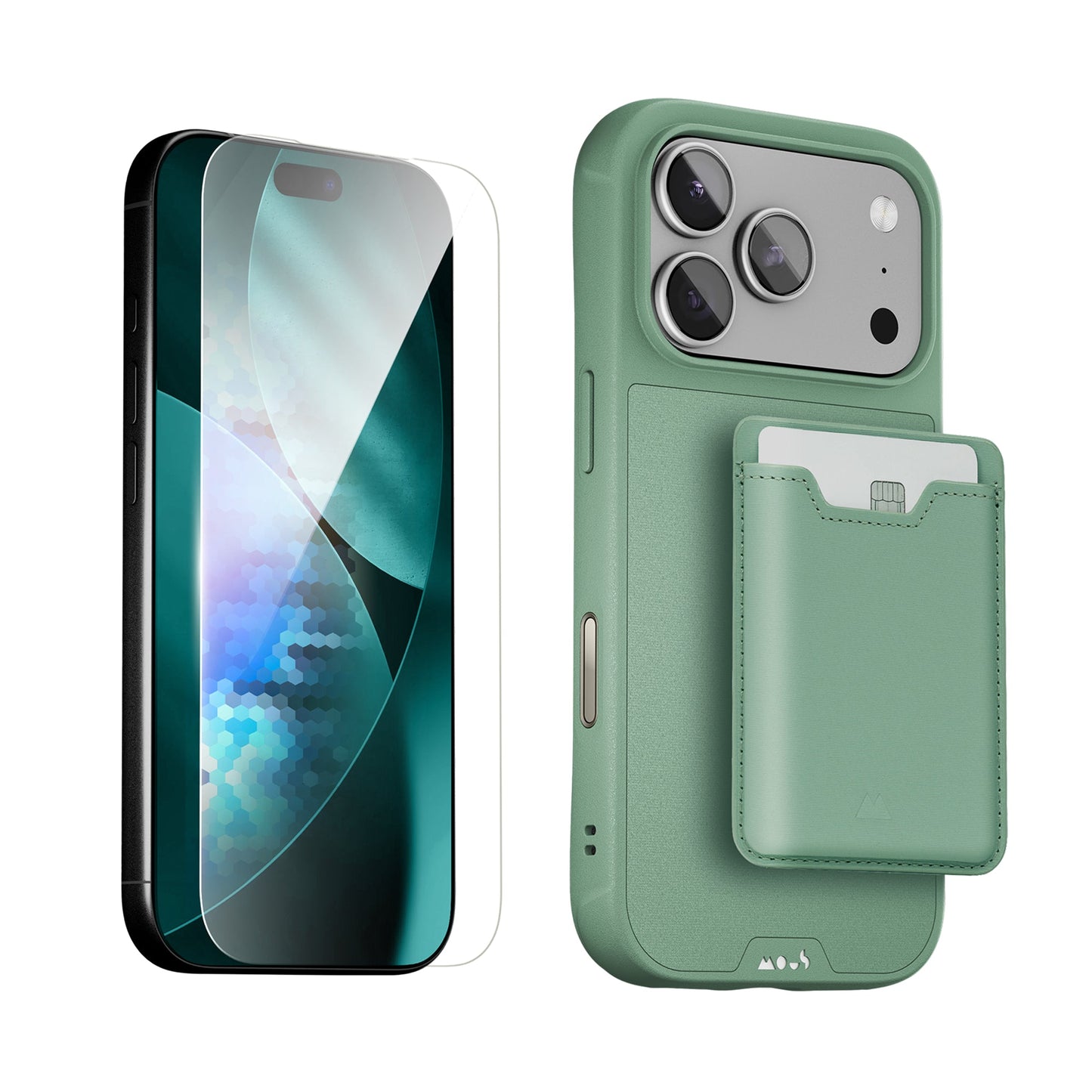 Sage Protective Case, Screen Protector and Card Wallet - Apple Starter Kit