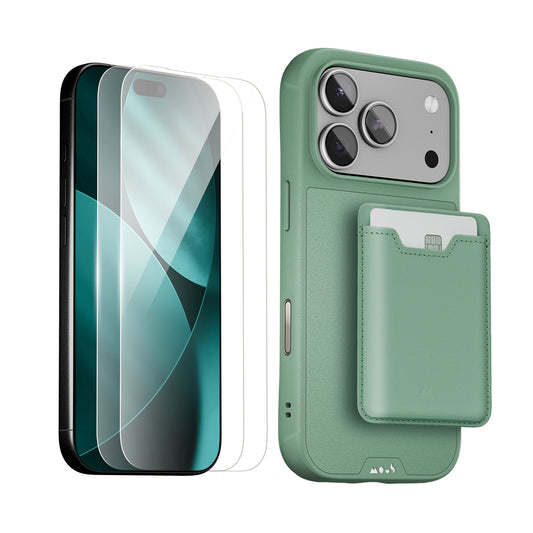 Sage Protective Case, Screen Protector and Card Wallet - Apple Starter Kit