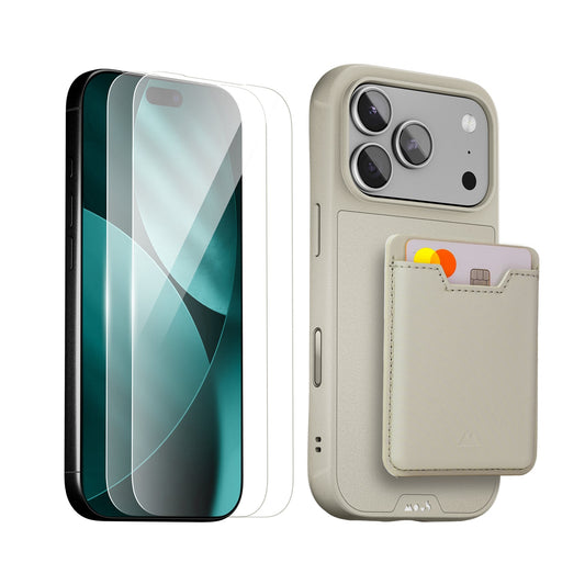 Stone Protective Case, Screen Protector and Card Wallet - Apple Starter Kit