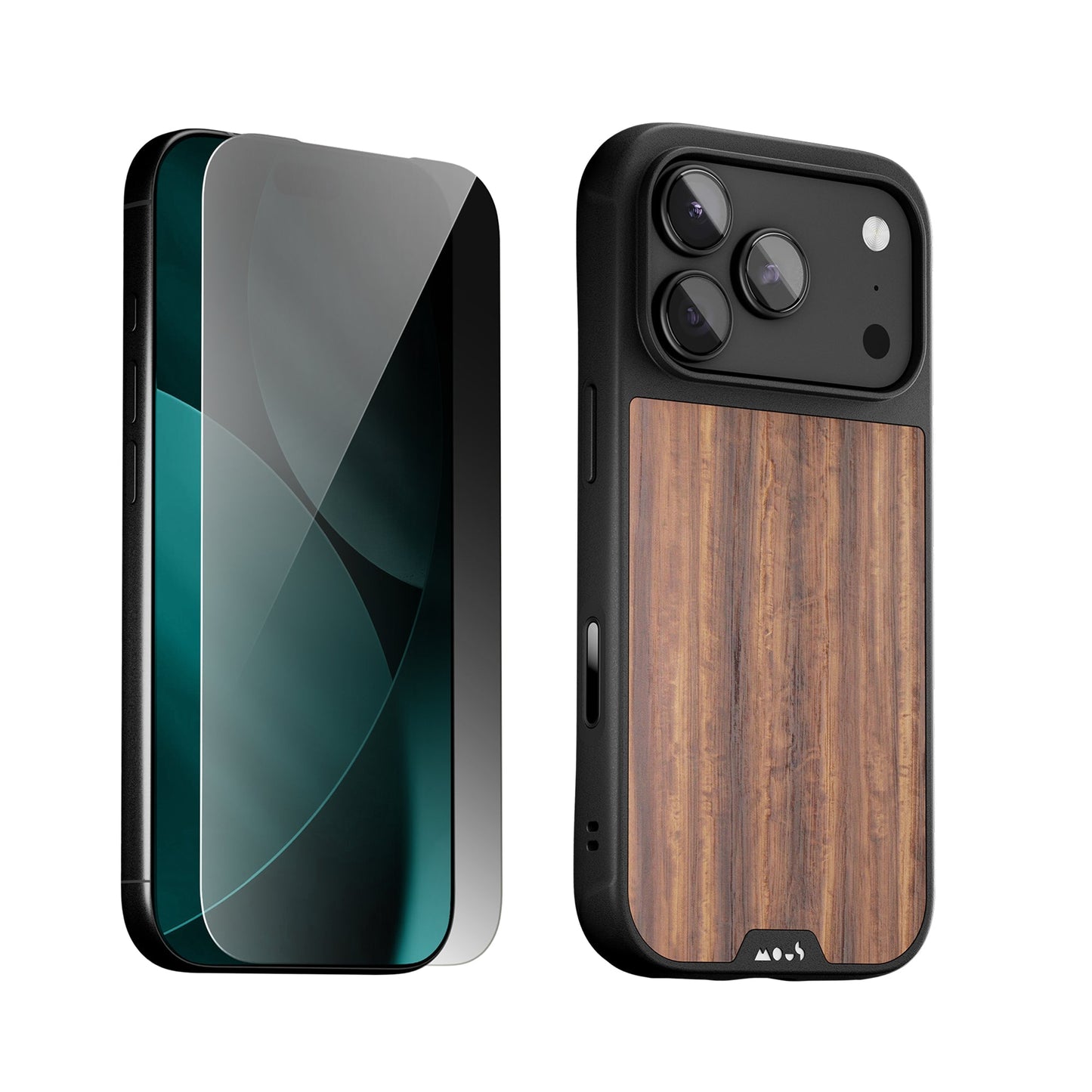 Walnut Protective Case and Screen Protector - Apple Essentials Kit
