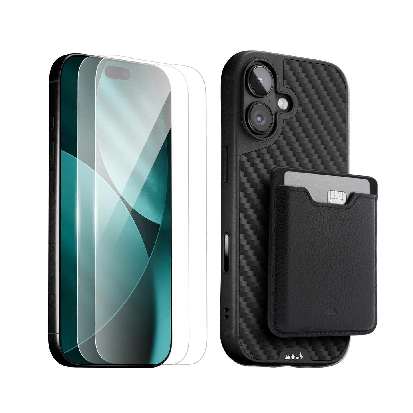 Aramid Fibre Protective Case, Screen Protector and Card Wallet - Apple Starter Kit