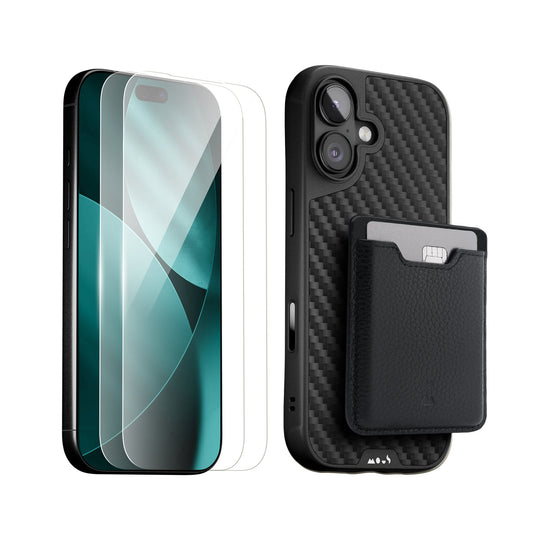 Aramid Fibre Protective Case, Screen Protector and Card Wallet - Apple Starter Kit
