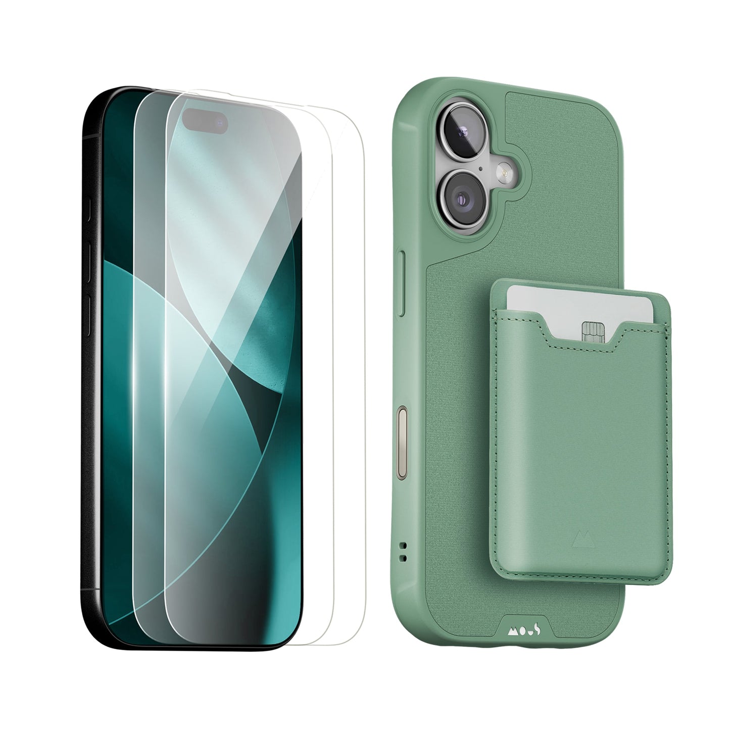 Sage Protective Case, Screen Protector and Card Wallet - Apple Starter Kit
