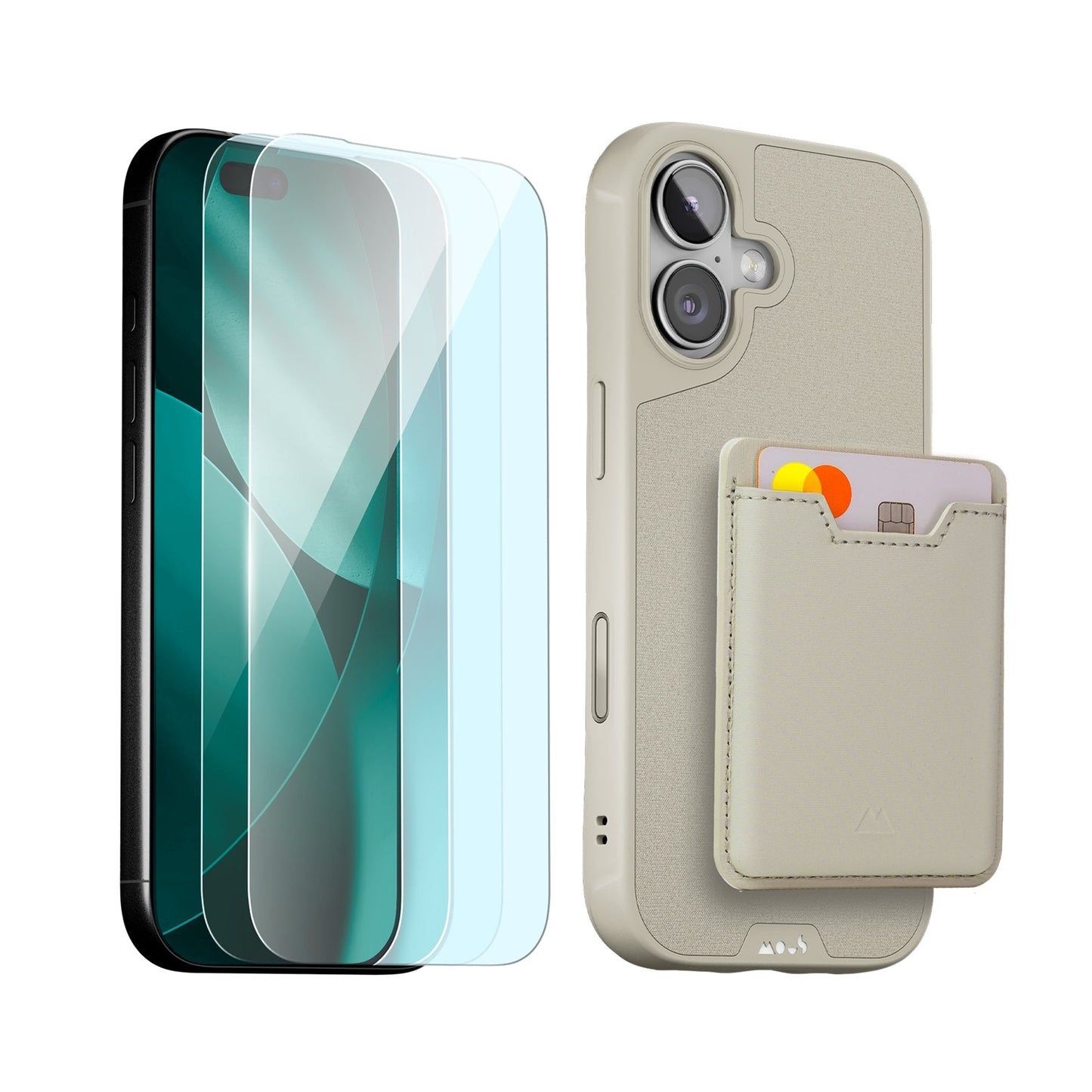 Stone Protective Case, Screen Protector and Card Wallet - Apple Starter Kit